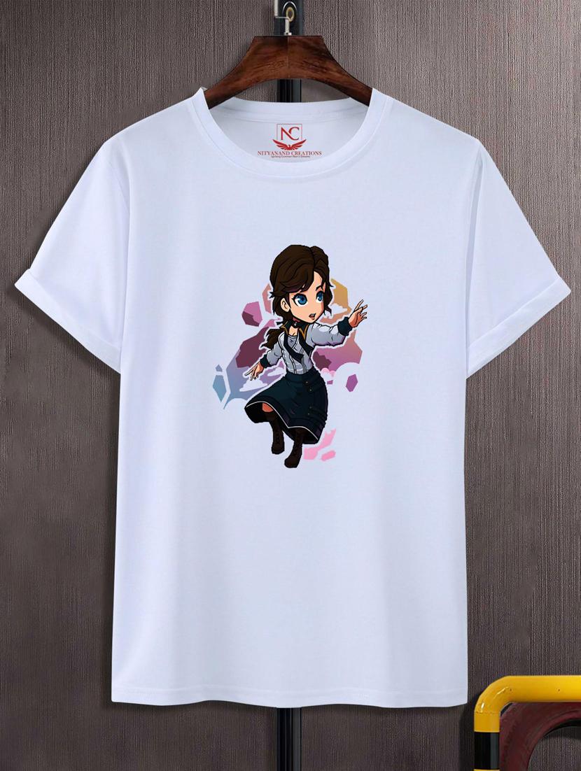 unisex white graphic printed t-shirt - 20776091 -  Zoom Image - 0