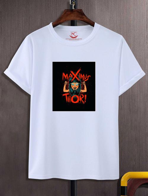 unisex white graphic printed t-shirt - 20776095 -  Standard Image - 0