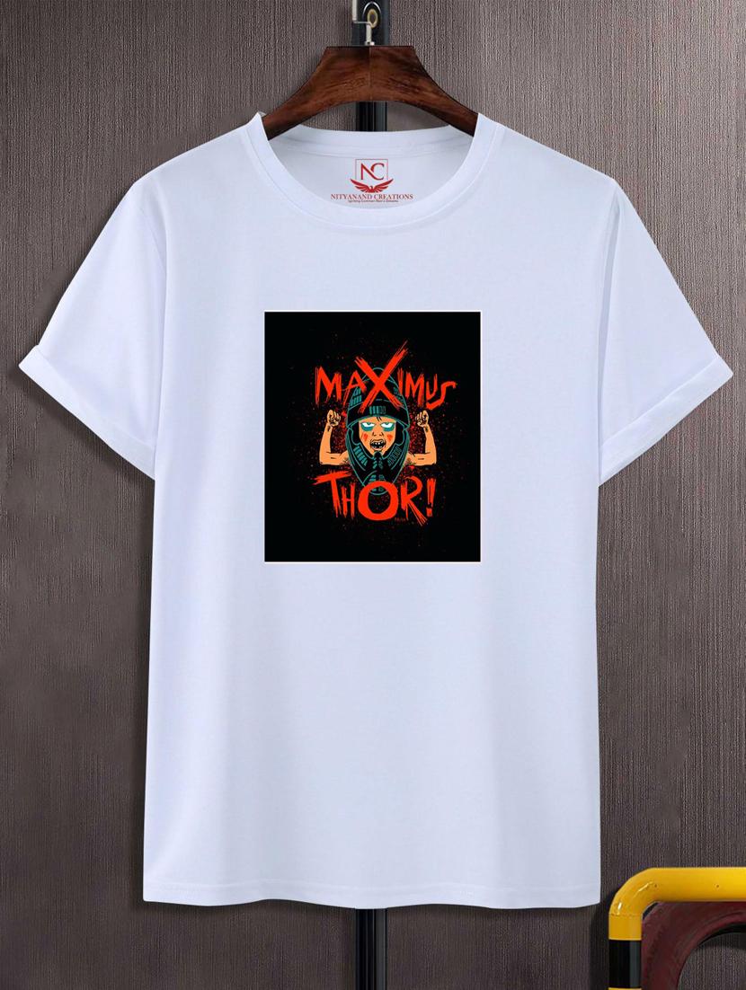 unisex white graphic printed t-shirt - 20776095 -  Zoom Image - 0