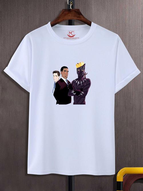 unisex white graphic printed t-shirt - 20776100 -  Standard Image - 0