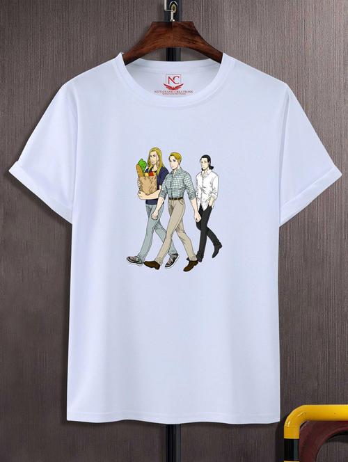unisex white graphic printed t-shirt - 20776102 -  Standard Image - 0