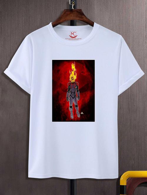 unisex white graphic printed t-shirt - 20776105 - Standard Image - 0