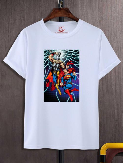unisex white graphic printed t-shirt - 20776107 -  Standard Image - 0