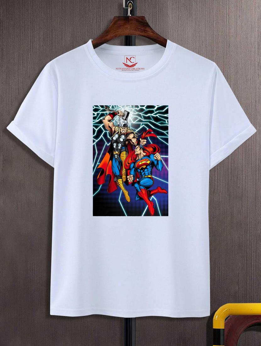unisex white graphic printed t-shirt - 20776107 -  Zoom Image - 0