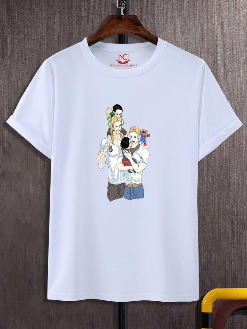 unisex white graphic printed t-shirt - 20776108 -  Zoom Image - 0