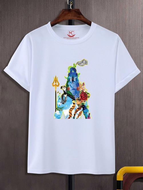unisex white graphic printed t-shirt - 20776115 -  Standard Image - 0