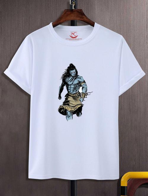 unisex white graphic printed t-shirt - 20776116 -  Standard Image - 0