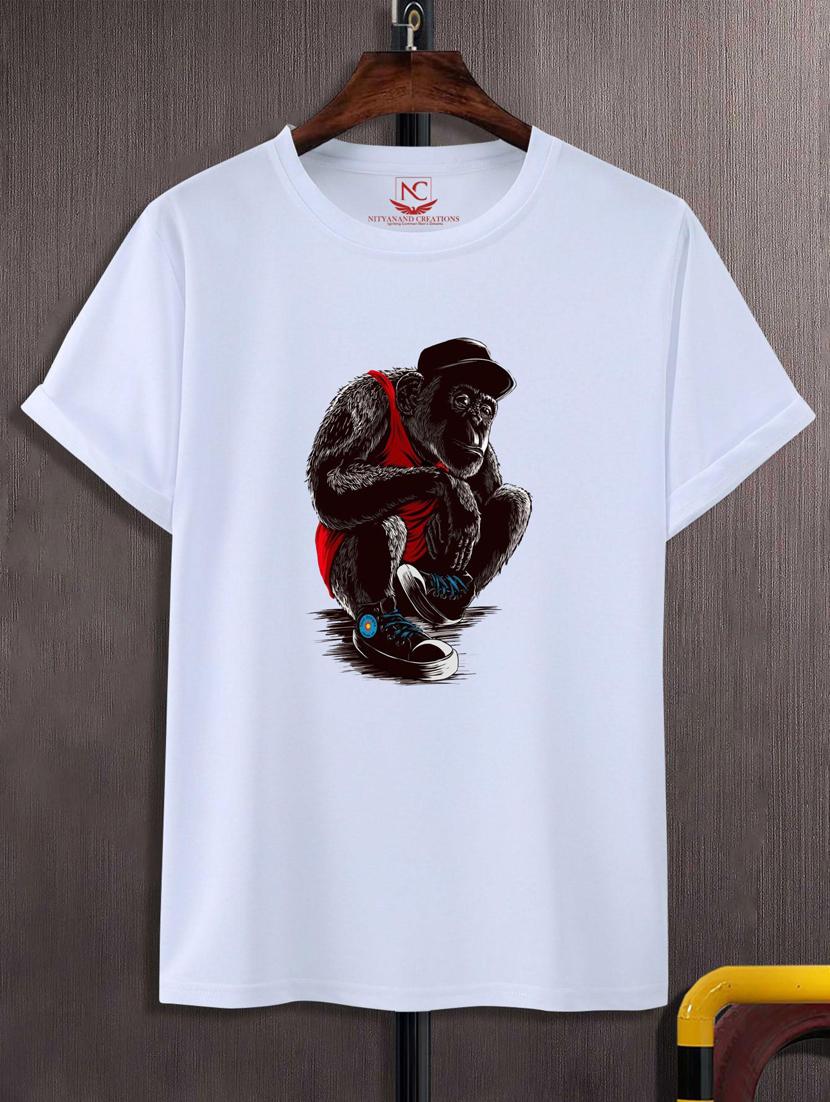 unisex white graphic printed t-shirt - 20776130 -  Zoom Image - 0