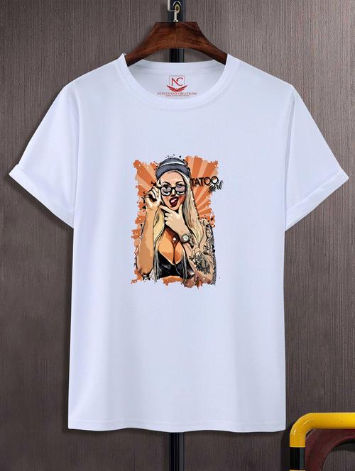 unisex white graphic printed t-shirt - 20776134 - Standard Image - 0