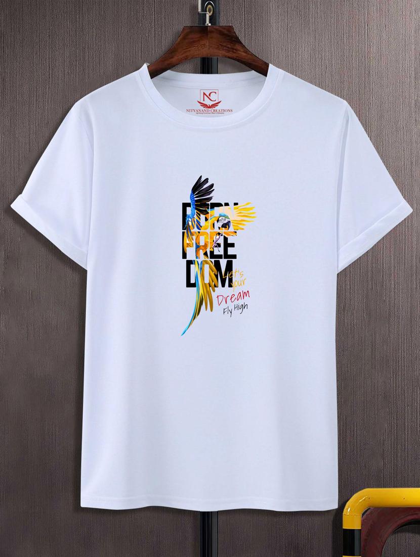unisex white graphic printed t-shirt - 20776152 -  Zoom Image - 0