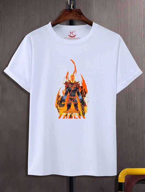 unisex white graphic printed t-shirt - 20776157 -  Standard Image - 0