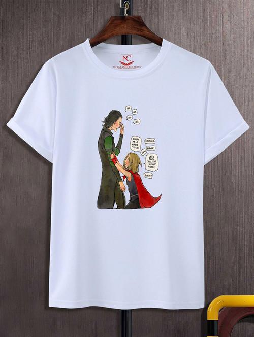 unisex white graphic printed t-shirt - 20776160 - Standard Image - 0