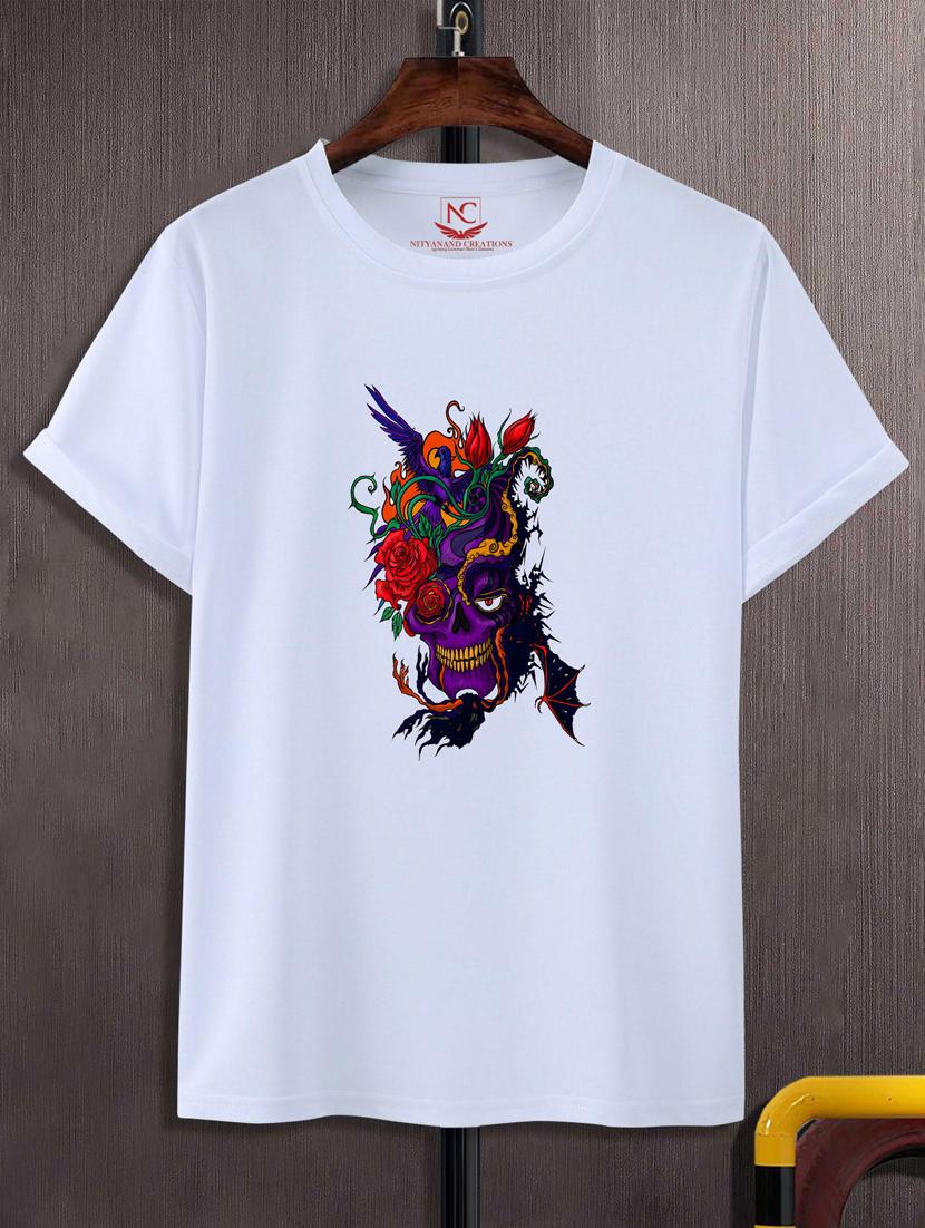 unisex white graphic printed t-shirt - 20776164 -  Zoom Image - 0