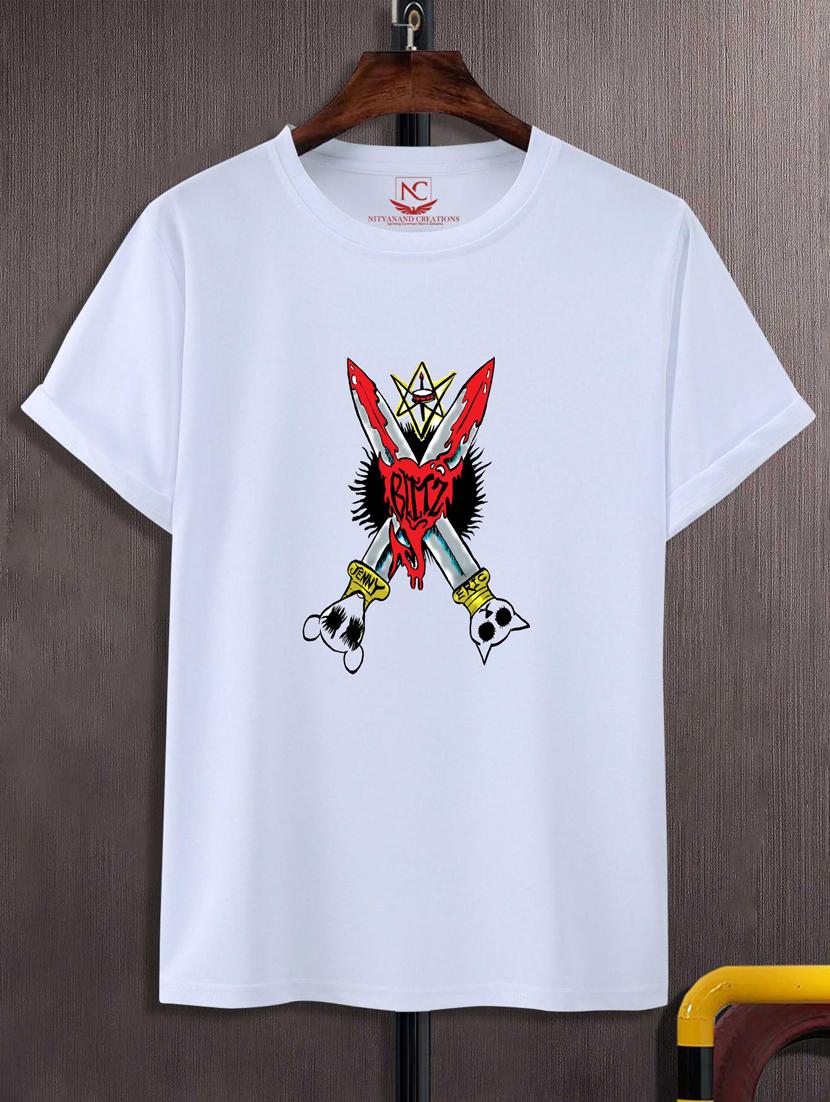 unisex white graphic printed t-shirt - 20776167 -  Zoom Image - 0