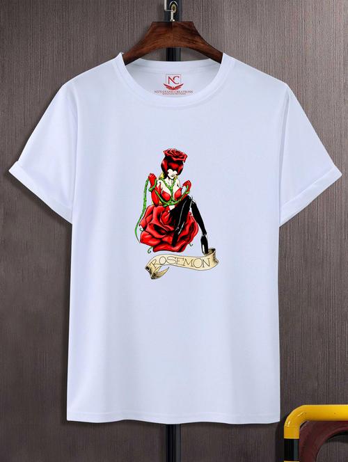 unisex white graphic printed t-shirt - 20776171 -  Standard Image - 0