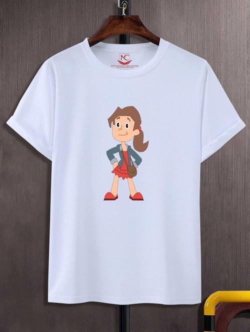 unisex white graphic printed t-shirt - 20776182 -  Standard Image - 0