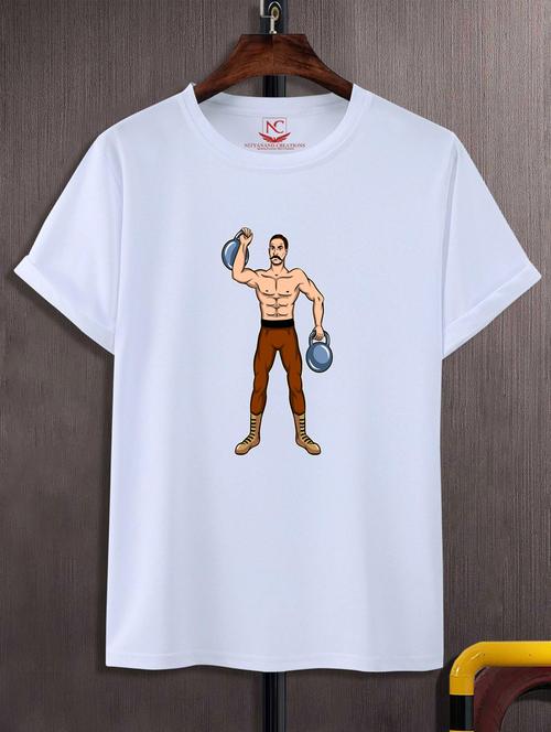 unisex white graphic printed t-shirt - 20776206 -  Standard Image - 0