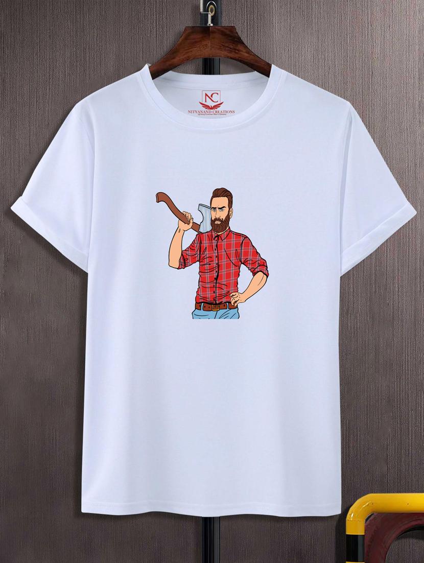 unisex white graphic printed t-shirt - 20776218 -  Zoom Image - 0