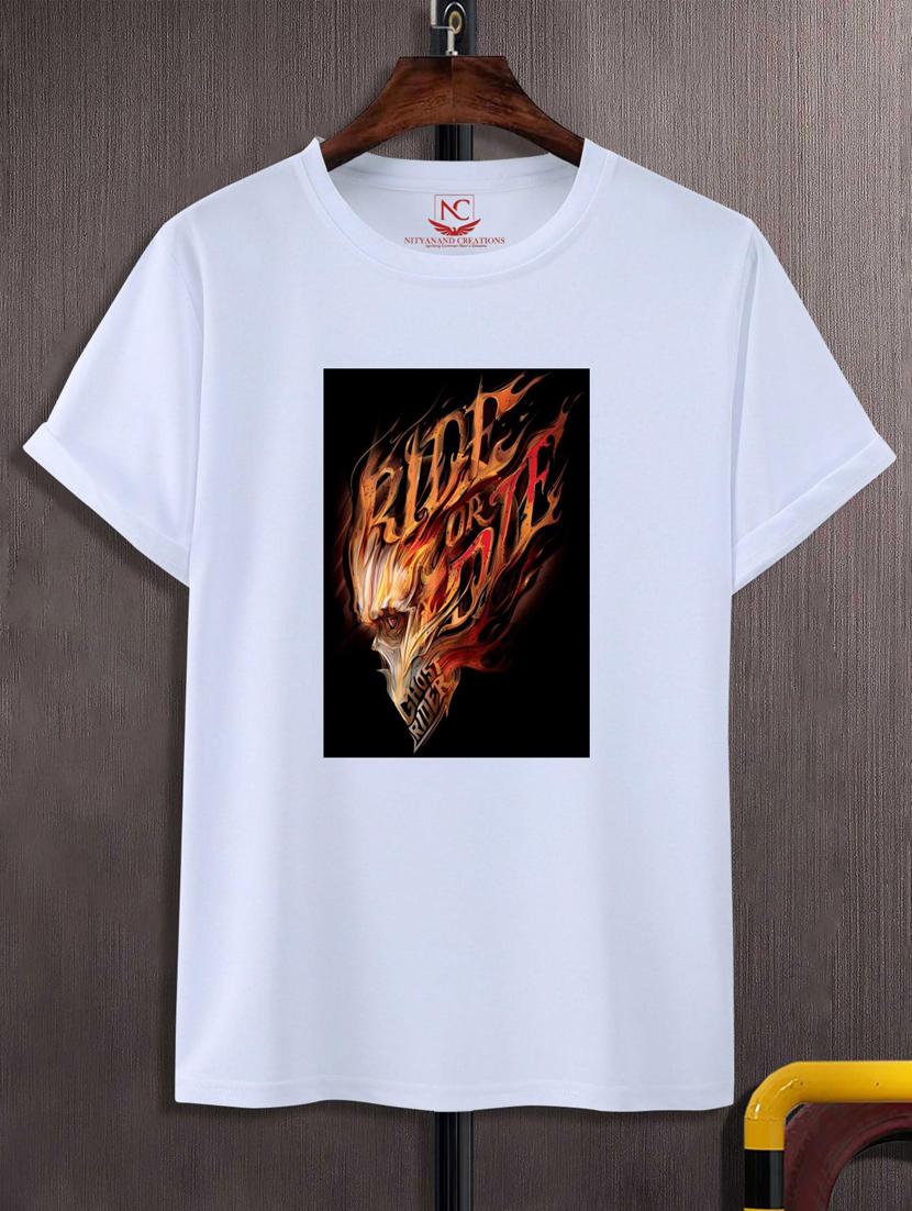 unisex white graphic printed t-shirt - 20776220 - Zoom Image - 0