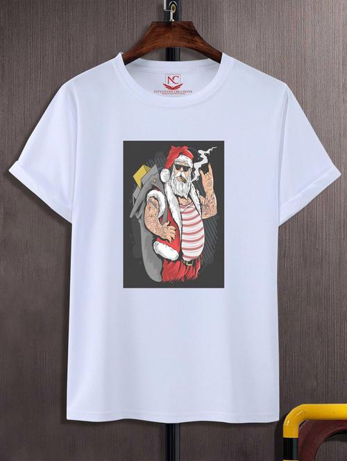 unisex white graphic printed t-shirt - 20776227 -  Standard Image - 0