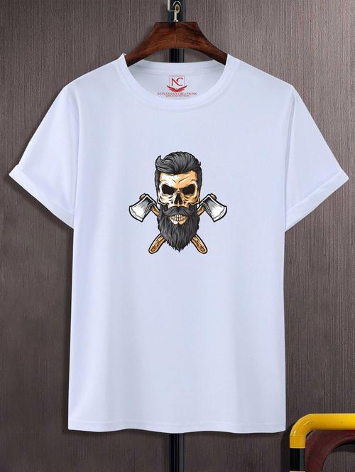unisex white graphic printed t-shirt - 20776228 -  Standard Image - 0