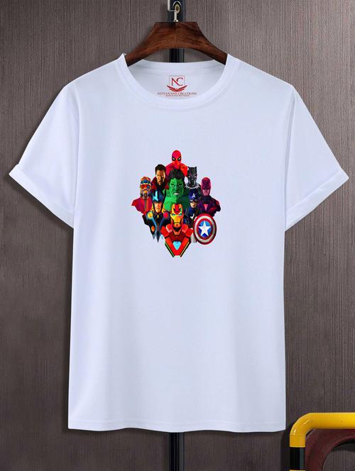unisex white graphic printed t-shirt - 20776237 -  Standard Image - 0