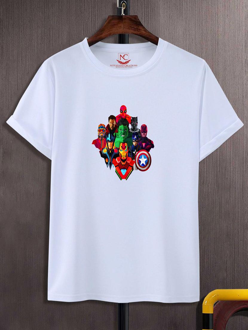 unisex white graphic printed t-shirt - 20776237 -  Zoom Image - 0