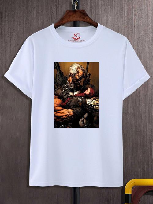 unisex white graphic printed t-shirt - 20776247 -  Standard Image - 0