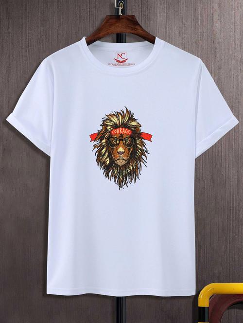 unisex white graphic printed t-shirt - 20776252 -  Standard Image - 0