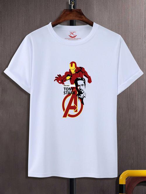 unisex white graphic printed t-shirt - 20776262 -  Standard Image - 0