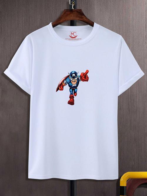 unisex white graphic printed t-shirt - 20776263 -  Standard Image - 0