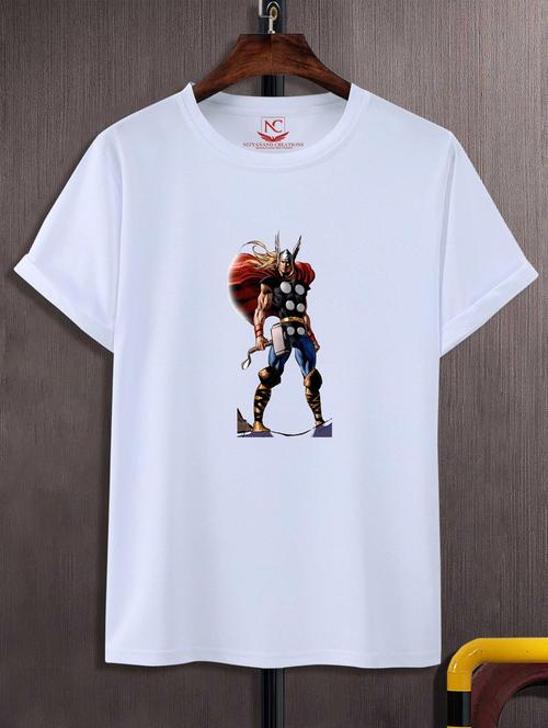 unisex white graphic printed t-shirt - 20776264 -  Standard Image - 0