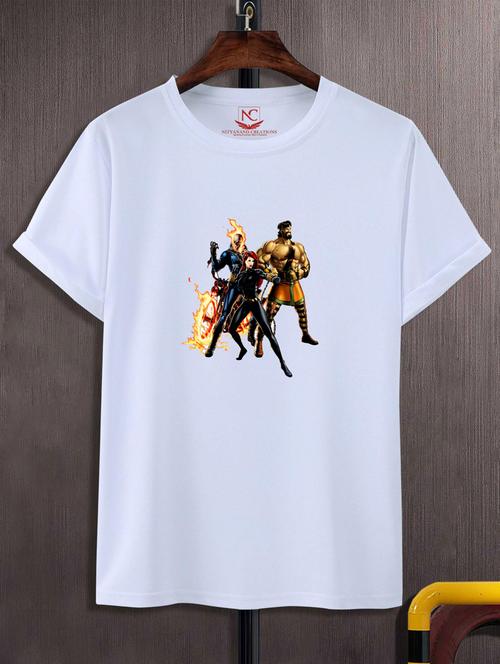 unisex white graphic printed t-shirt - 20776267 - Standard Image - 0