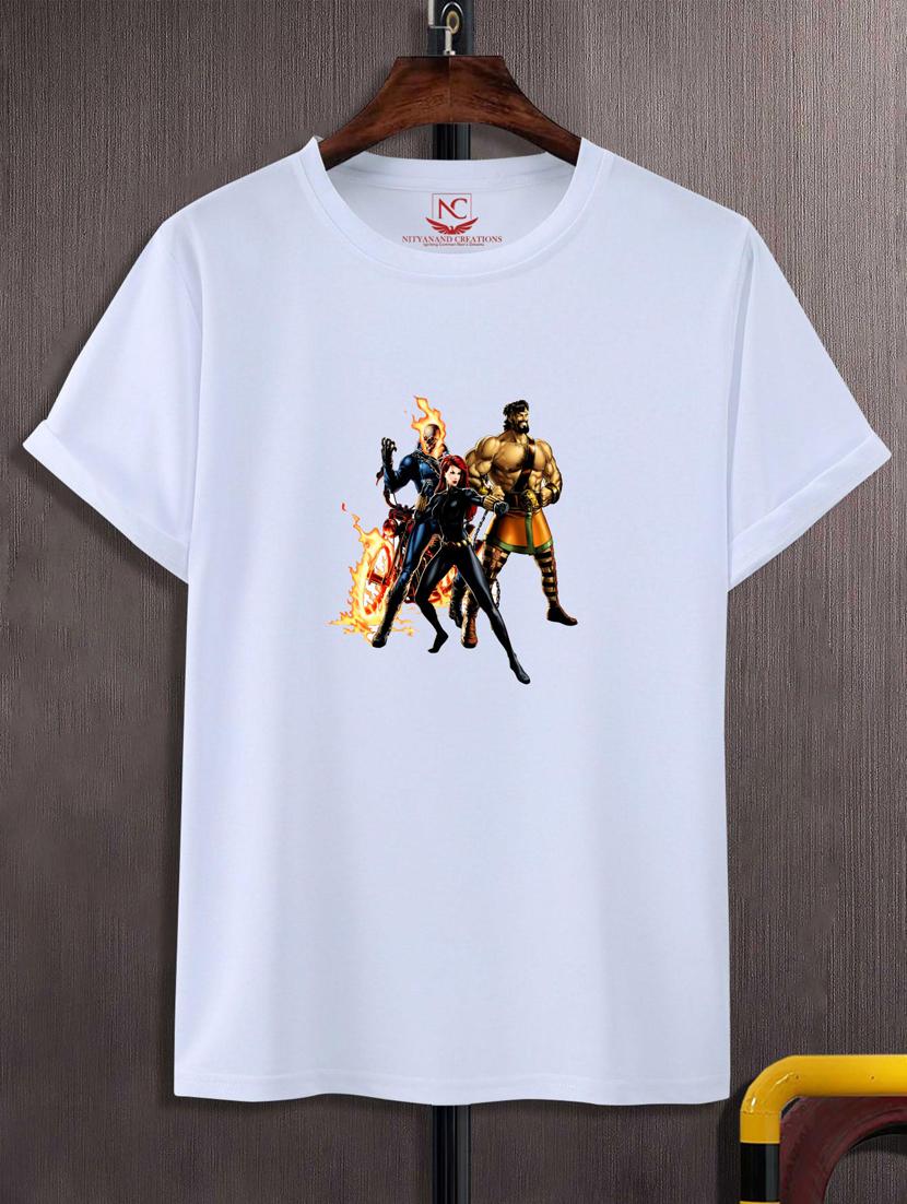 unisex white graphic printed t-shirt - 20776267 - Zoom Image - 0