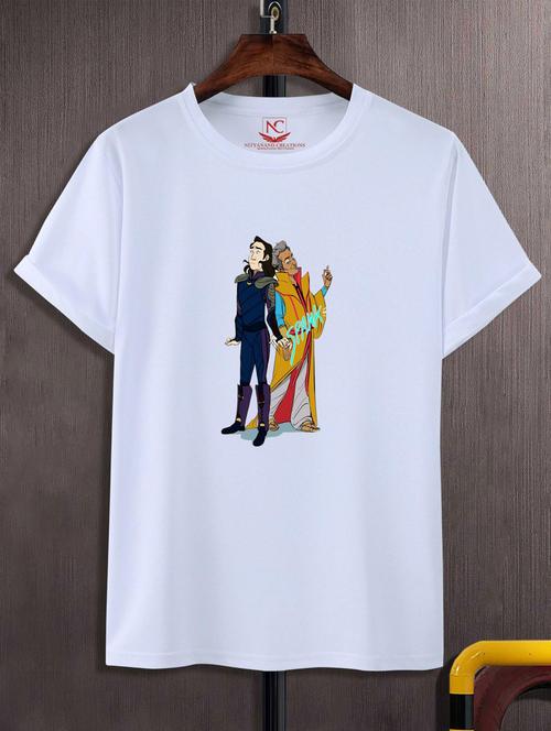 unisex white graphic printed t-shirt - 20776268 -  Standard Image - 0