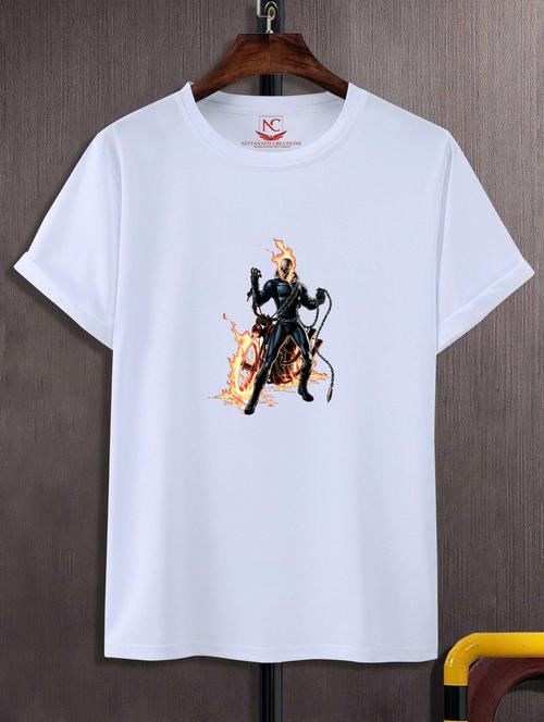 unisex white graphic printed t-shirt - 20776271 - Standard Image - 0