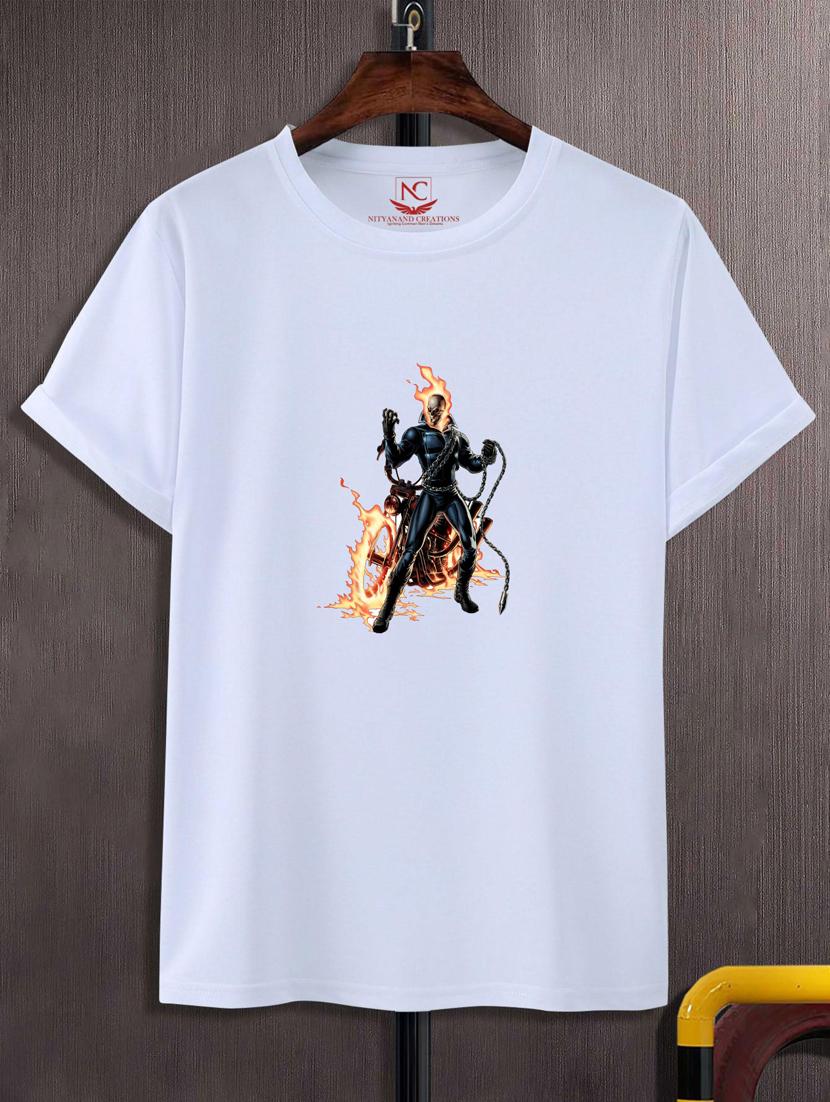 unisex white graphic printed t-shirt - 20776271 - Zoom Image - 0