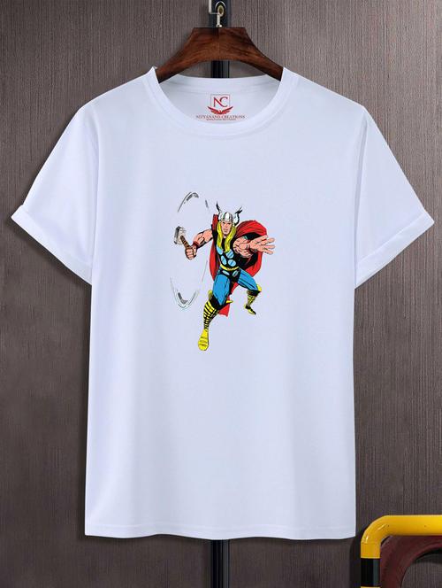 unisex white graphic printed t-shirt - 20776275 - Standard Image - 0