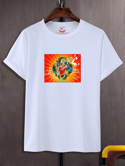 unisex white graphic printed t-shirt - 20776287 - Standard Image - 0