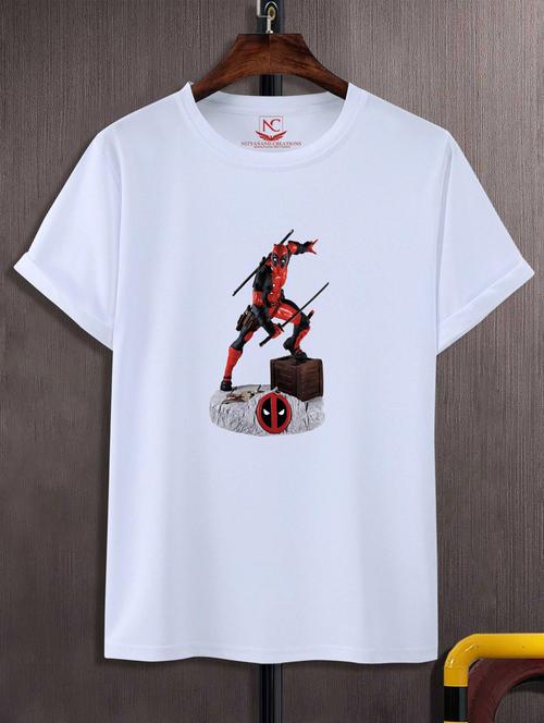 unisex white graphic printed t-shirt - 20776290 -  Standard Image - 0