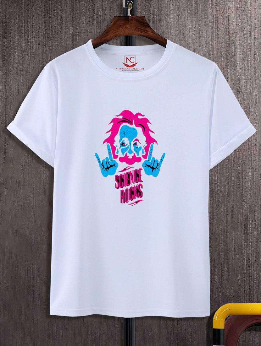 unisex white graphic printed t-shirt - 20776296 -  Zoom Image - 0