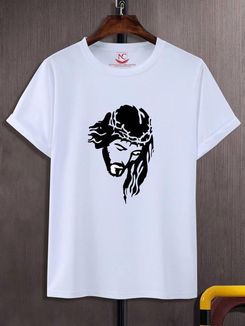 unisex white graphic printed t-shirt - 20776321 - Standard Image - 0
