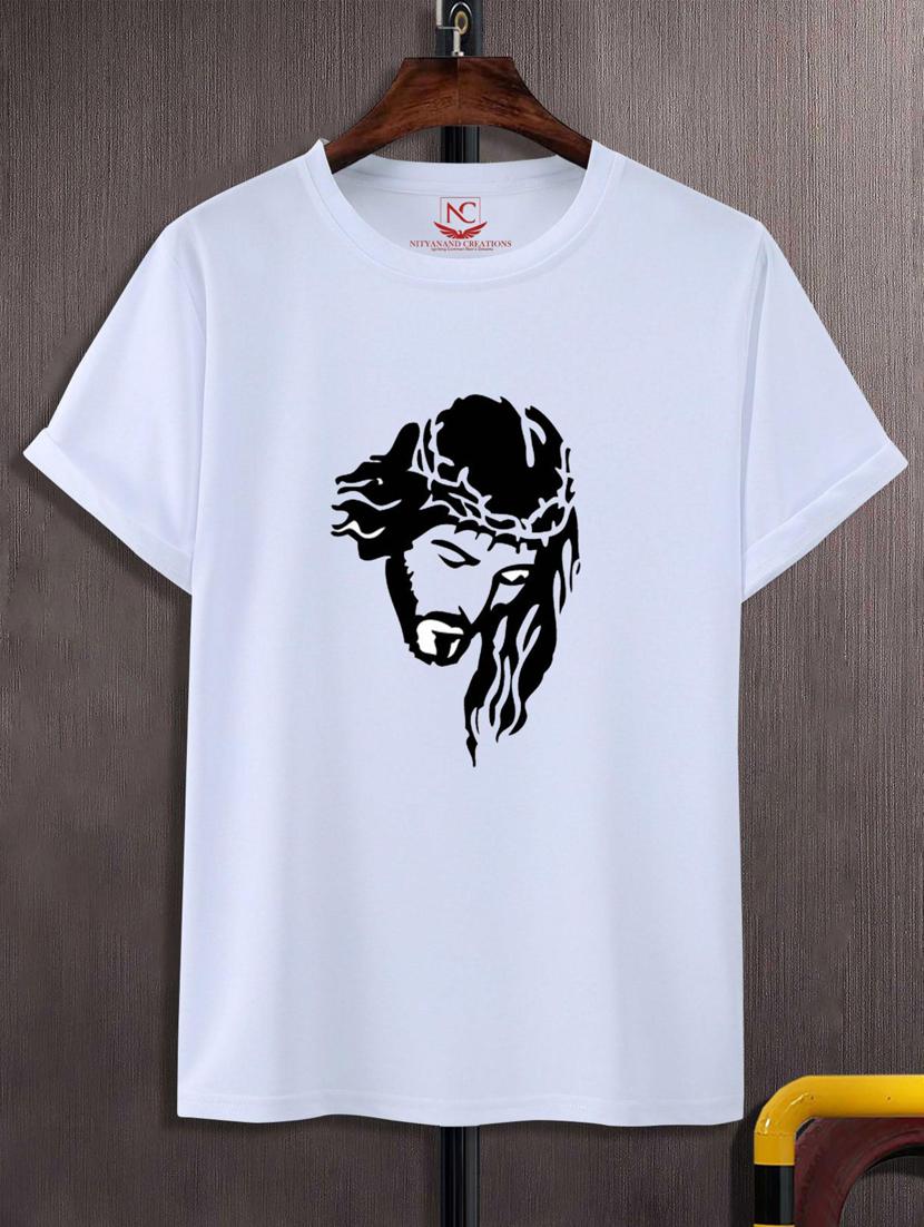 unisex white graphic printed t-shirt - 20776321 - Zoom Image - 0