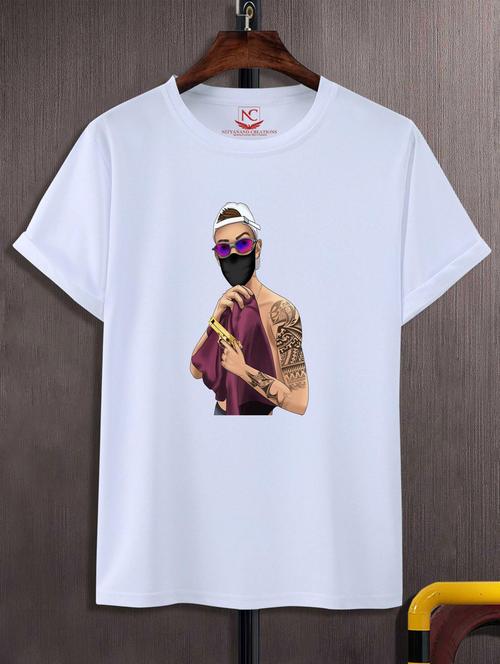 unisex white graphic printed t-shirt - 20776339 -  Standard Image - 0