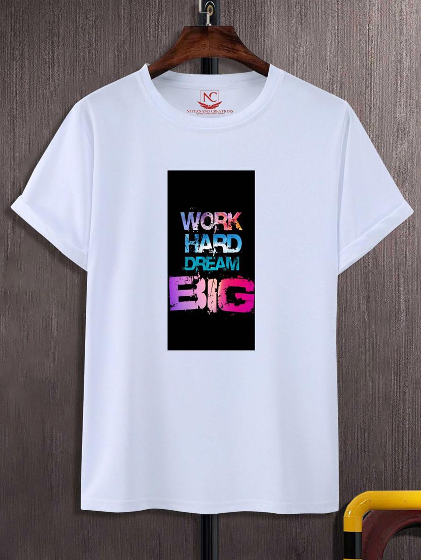 unisex white typographic printed t-shirt - 20776344 - Zoom Image - 0