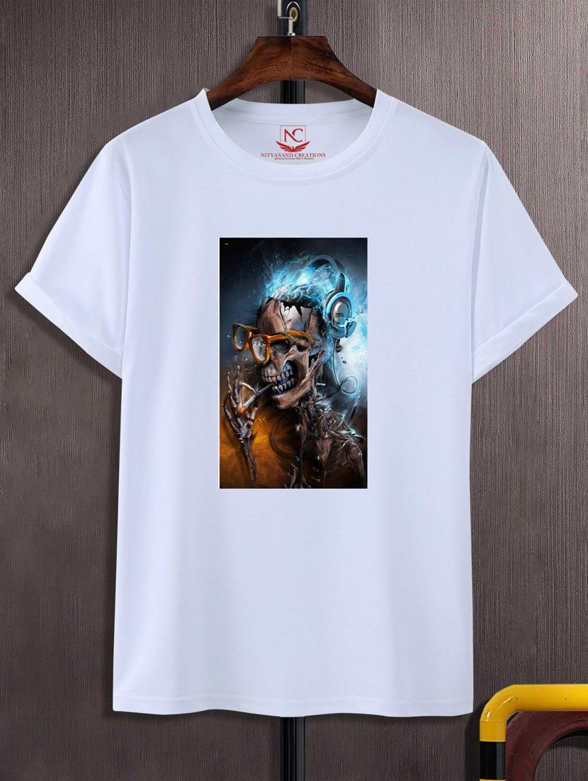 unisex white graphic printed t-shirt - 20776355 - Zoom Image - 0