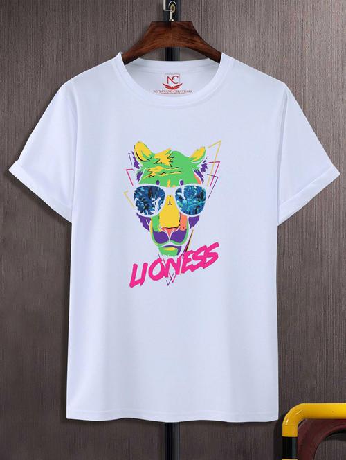 unisex white graphic printed t-shirt - 20776362 -  Standard Image - 0