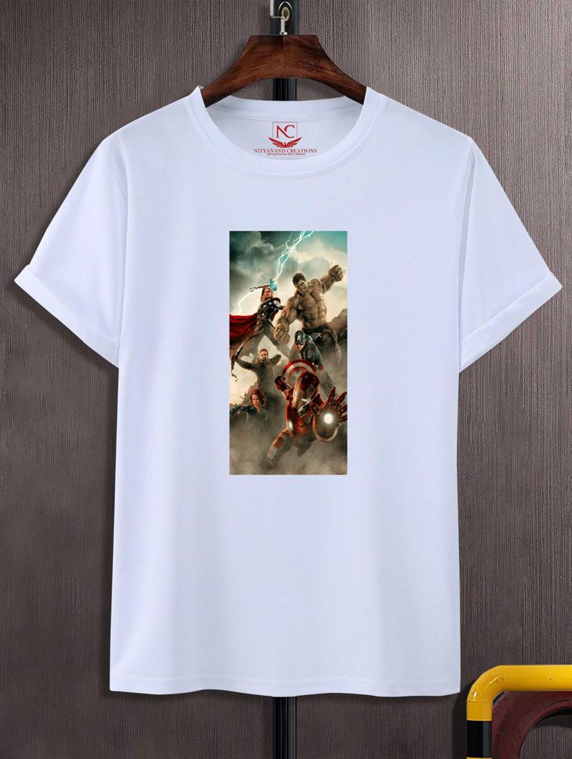 unisex white graphic printed t-shirt - 20776366 - Zoom Image - 0