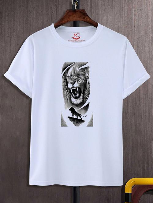 unisex white graphic printed t-shirt - 20776385 - Standard Image - 0