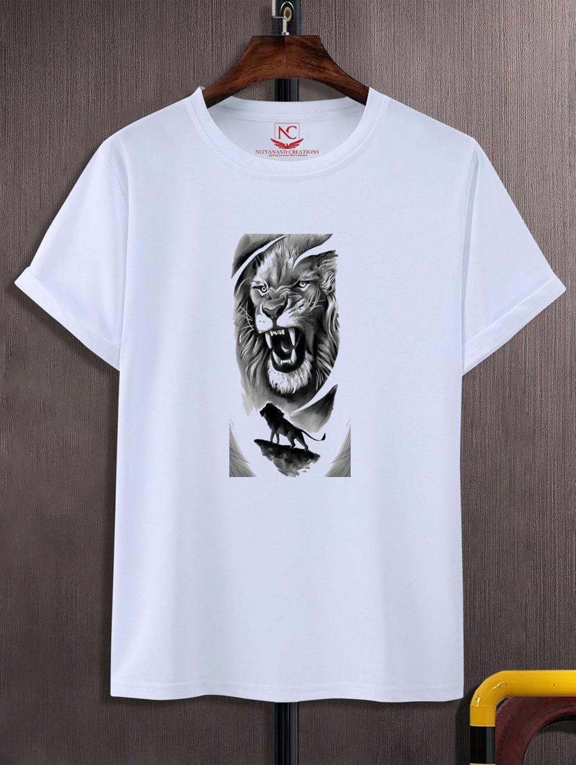 unisex white graphic printed t-shirt - 20776385 - Zoom Image - 0